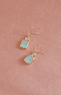Rosie Earrings - Blue Topaz/Aquamarine