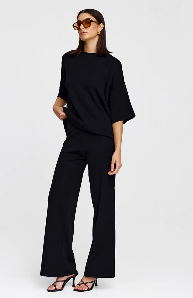Camden Knit Tee - Black