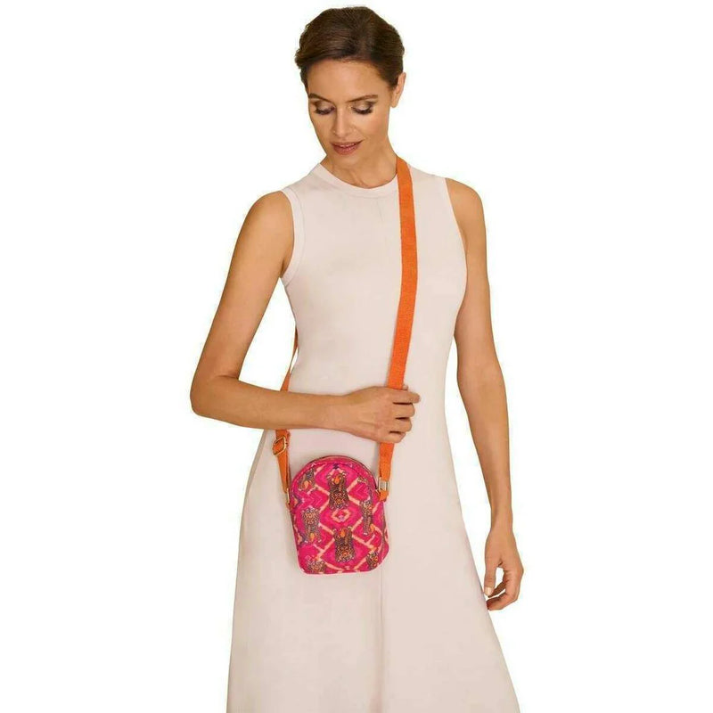 Canvas Out and About Bag - Ikat Tiger Fuchsia