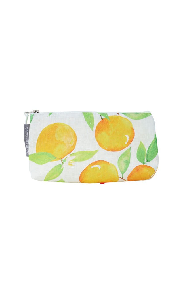 Cosmetic Bag Linen Small - Amalfi Citrus