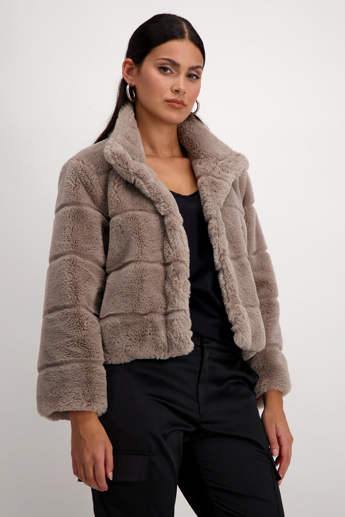 Time To Shine Faux Fur - Toffee