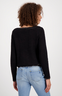 Power Look Boucle Cardigan - Black