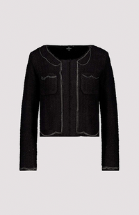 Power Look Boucle Cardigan - Black