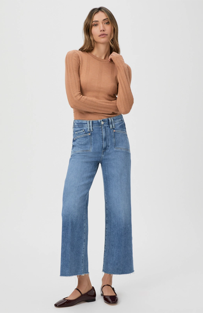 Anessa Wide Leg Jean - Sunnie Distressed