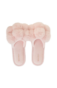 Luxe Pom Pom Slipper - Pink Quartz