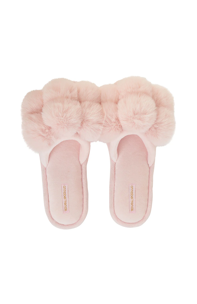 Luxe Pom Pom Slipper - Pink Quartz