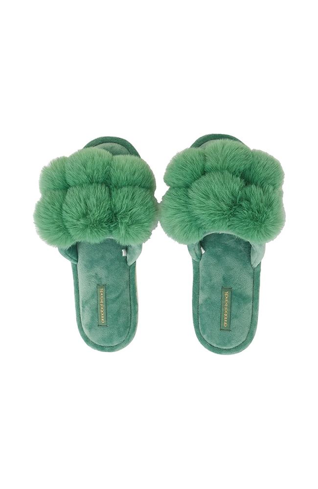 Luxe Pom Pom Slipper - Spearmint
