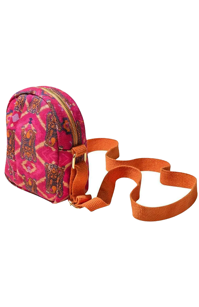 Canvas Out and About Bag - Ikat Tiger Fuchsia
