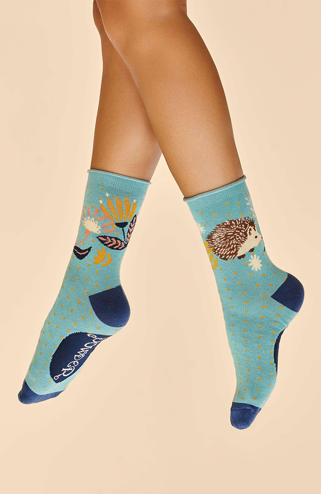 Ankle Socks – Hedgehog Hunting in Leaves/Ice