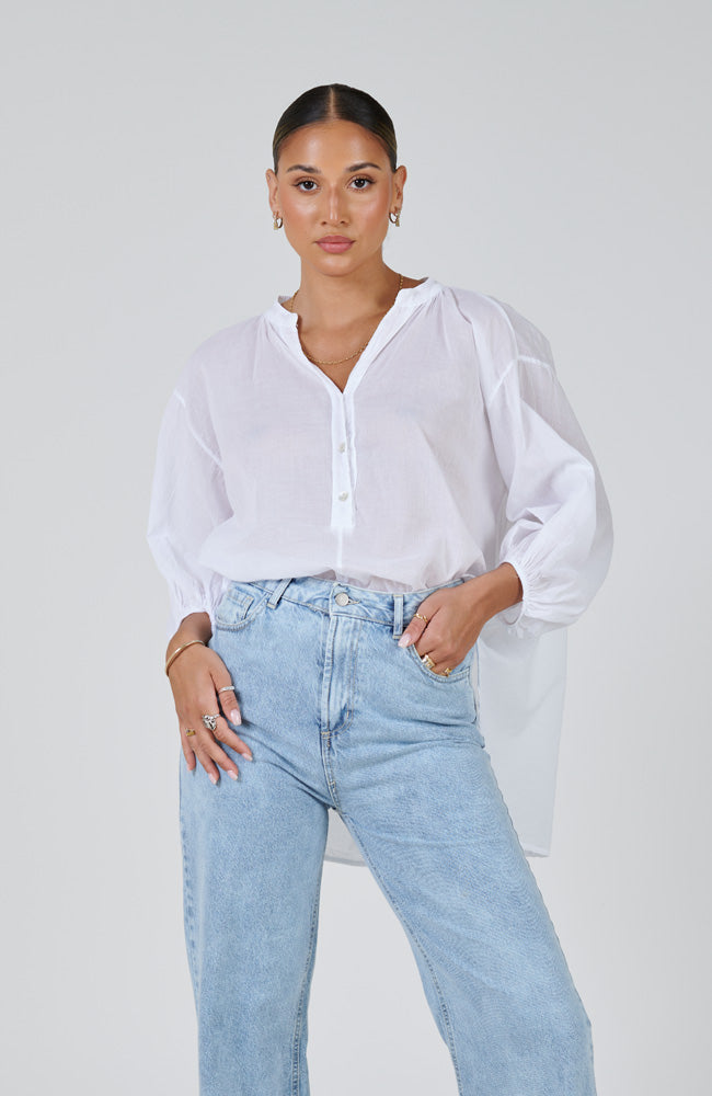 Brie Cotton Top - White