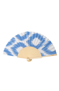 Hand Fan w/ Gift Box - Blue Prints