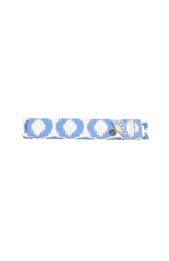 Hand Fan w/ Gift Box - Blue Prints
