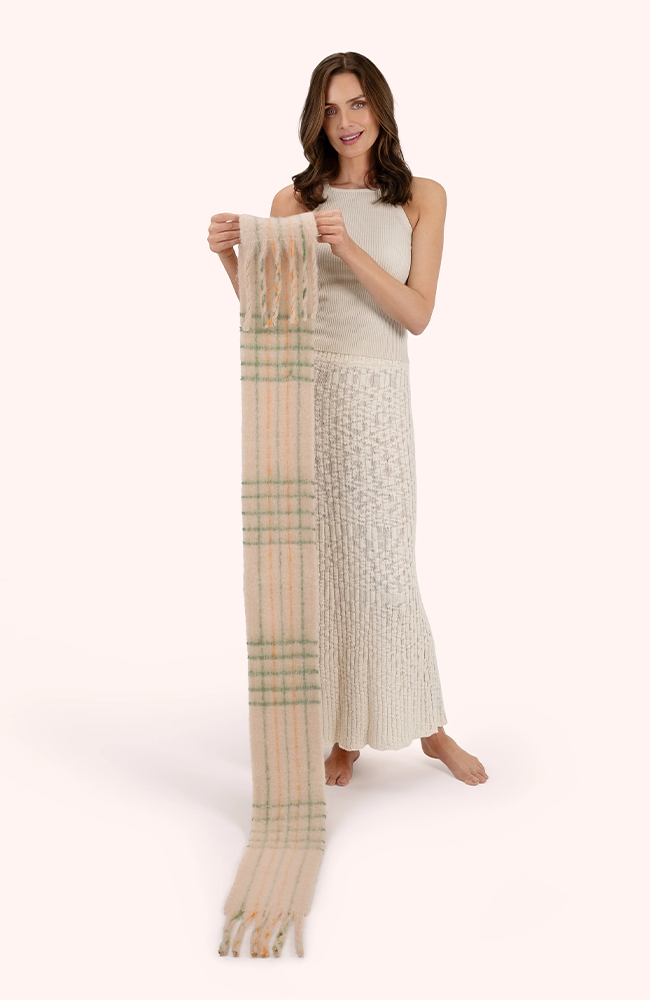 Cosy Scarf - Angelica/Cream & Sage