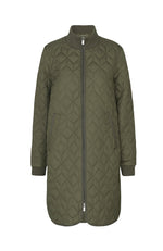 Long Quilt Coat - Army