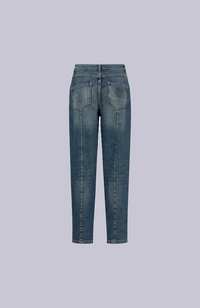 Adeline Cut Jeans - Mid Blue