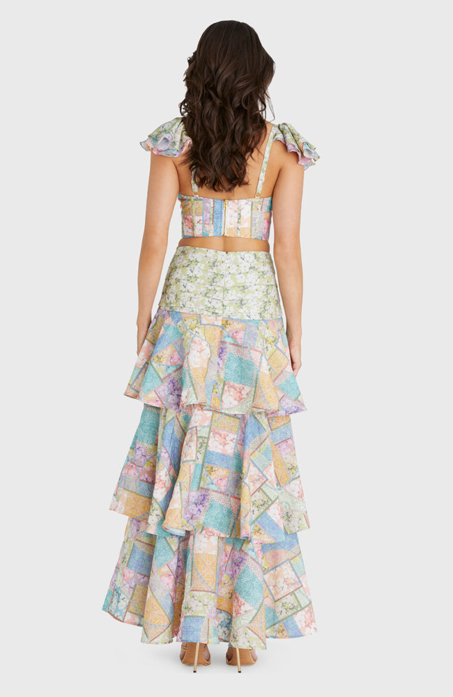 Florence Maxi Skirt - Brindle Print