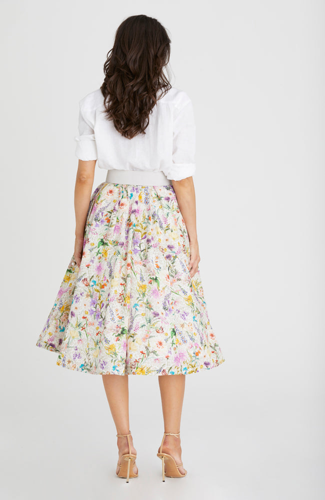 Katherine Midi Skirt - Jardine Multi