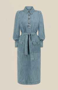 Echelon Dress - Light Washed Denim