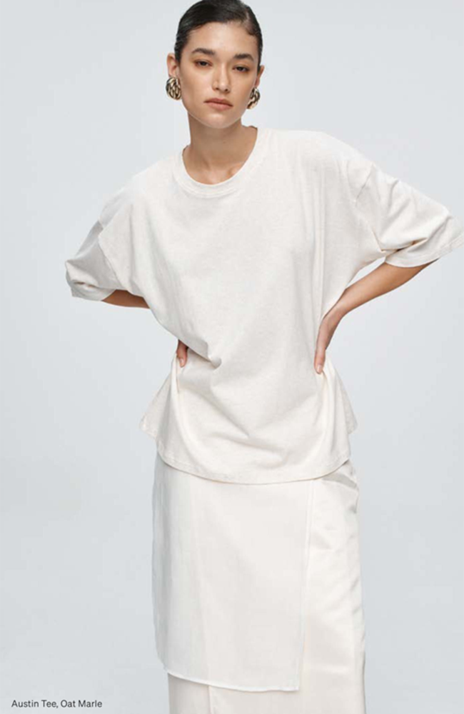 Austin Tee - Oat Marle