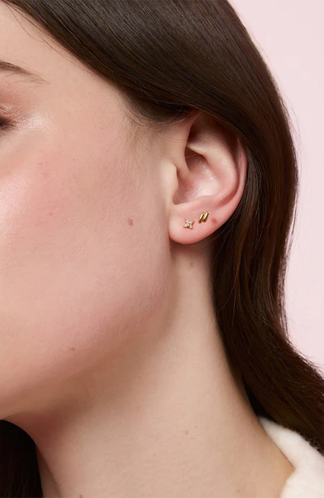 Shine Stud Earrings - Gold
