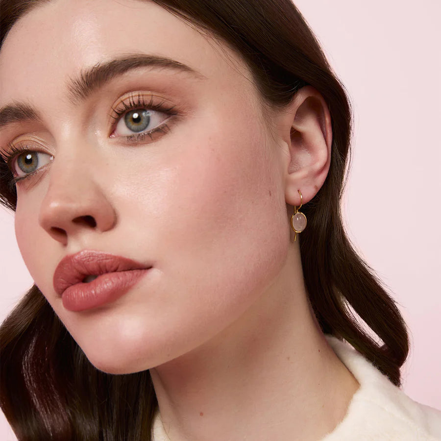 Glaze Earrings - Rose Quartz