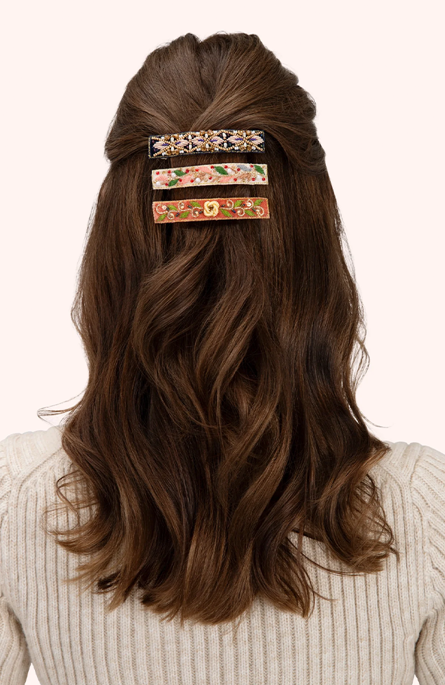 Hair Clips - Midnight Pearl