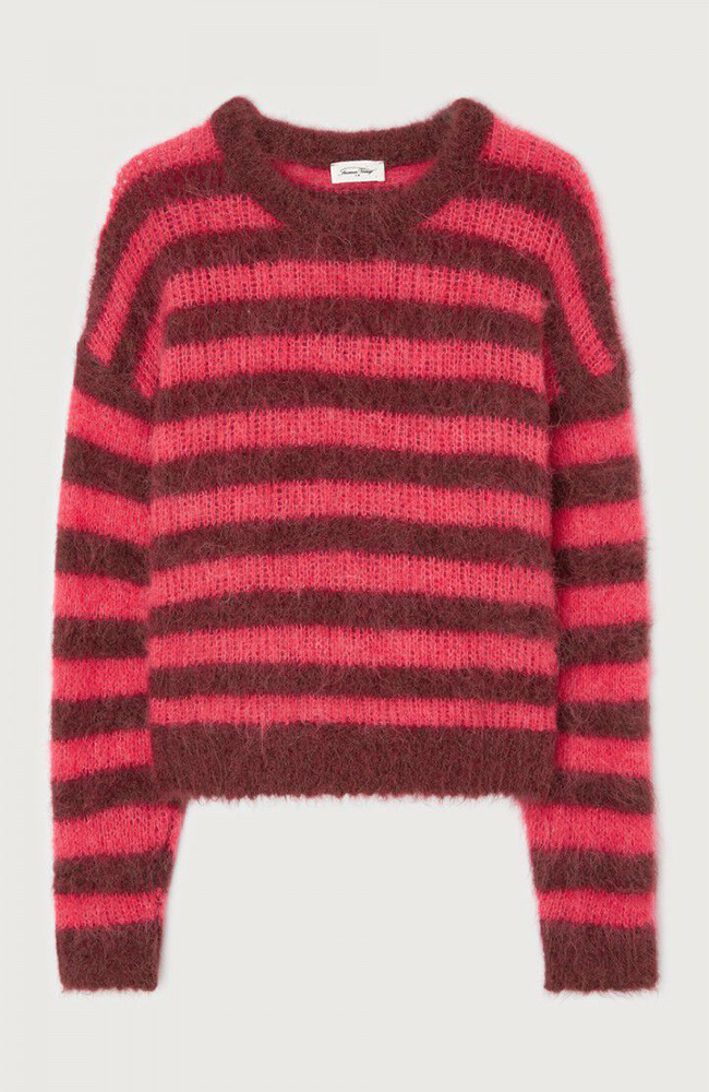 BYMI Pullover - Burgundy & Hortensia Striped