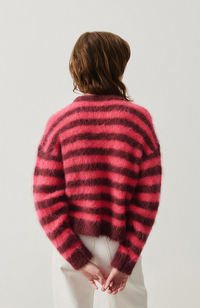BYMI Pullover - Burgundy & Hortensia Striped