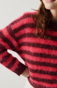 BYMI Pullover - Burgundy & Hortensia Striped