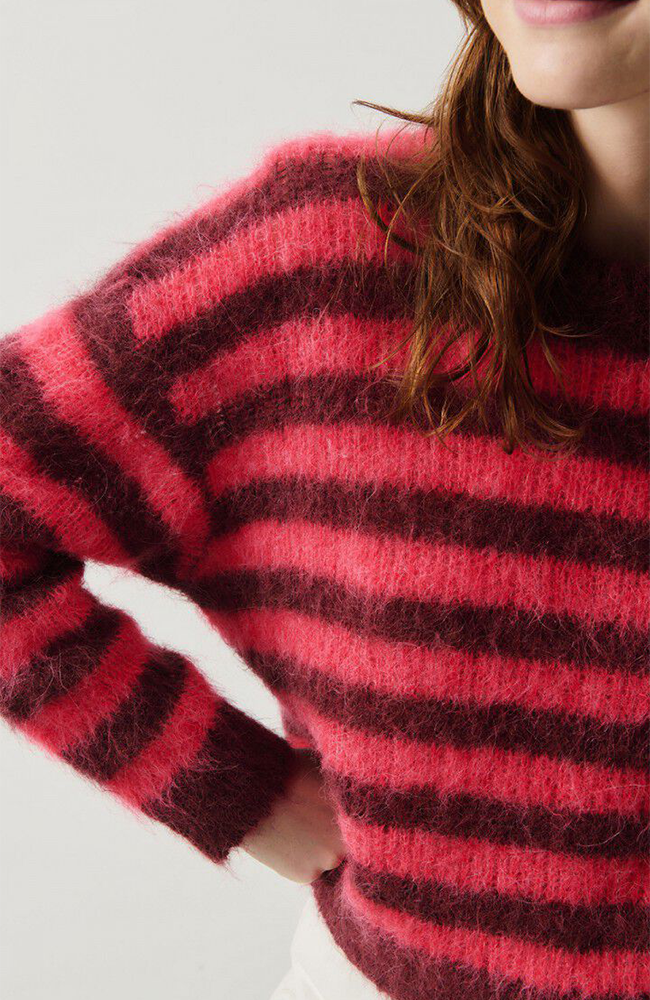 BYMI Pullover - Burgundy & Hortensia Striped