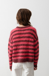 BYMI Pullover - Burgundy & Hortensia Striped