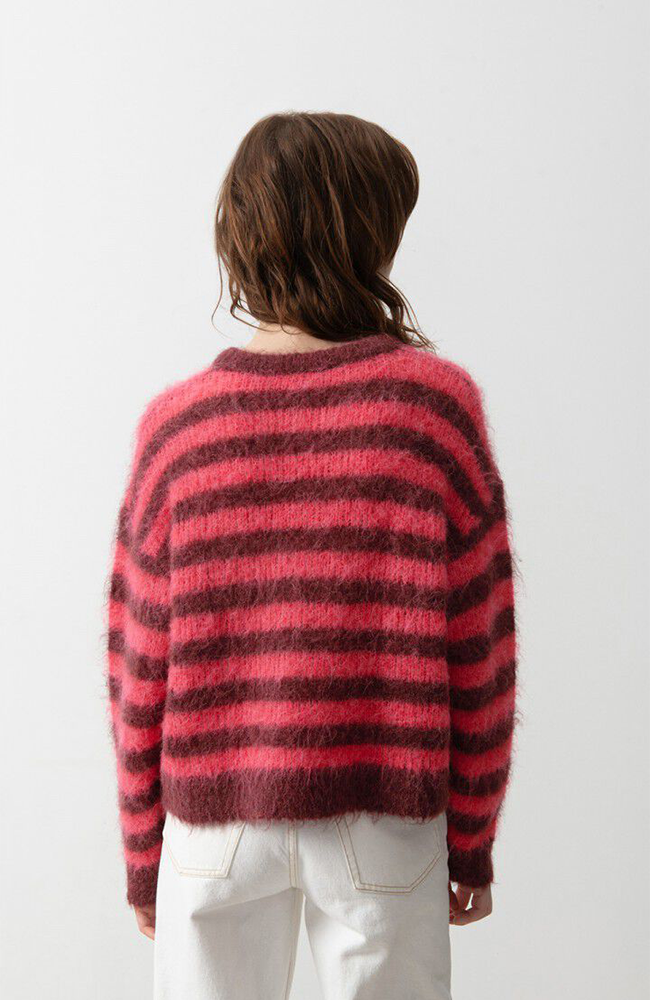 BYMI Pullover - Burgundy & Hortensia Striped