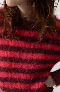 BYMI Pullover - Burgundy & Hortensia Striped