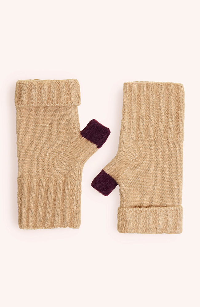 Ladies Cassia Wrist Warmers - Cream