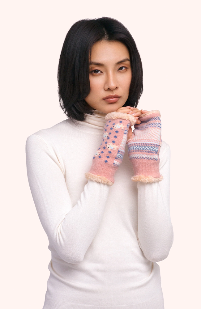 Wrist Warmers - Westie/Candy