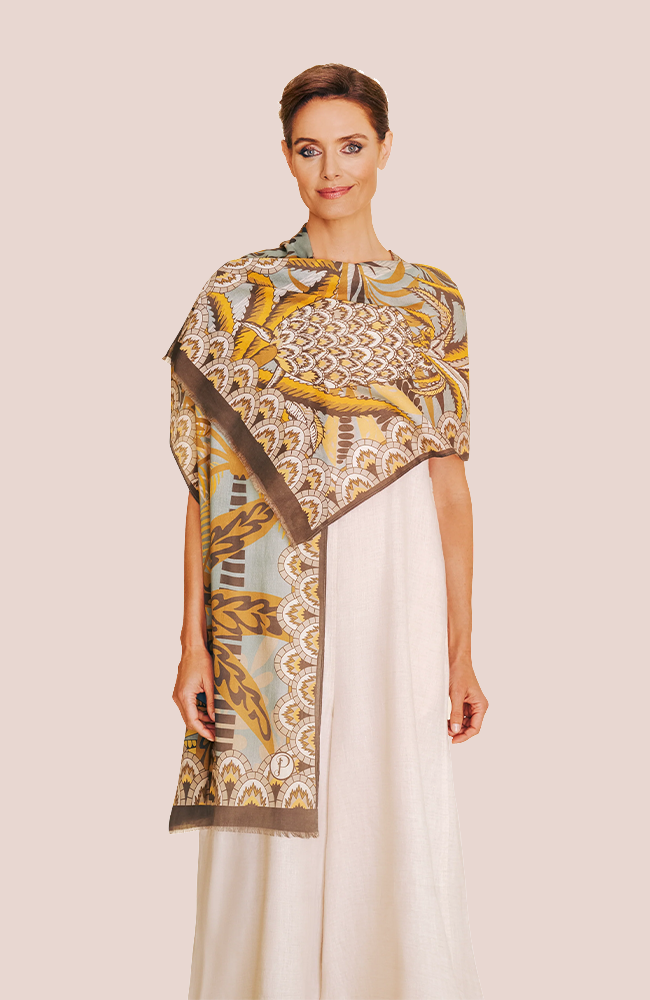 Cotton Scarf - Patterned Palms