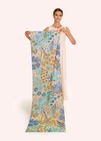 Cotton Scarf - Springtime Floral/Denim