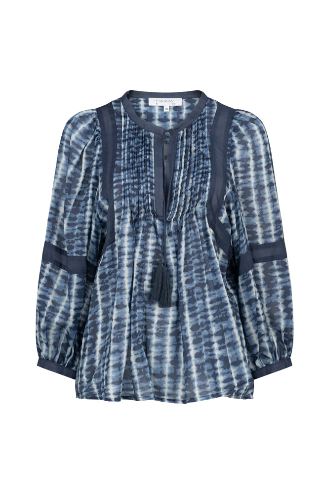 Moonlight Wave Tunic Top - Navy