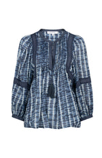 Moonlight Wave Tunic Top - Navy