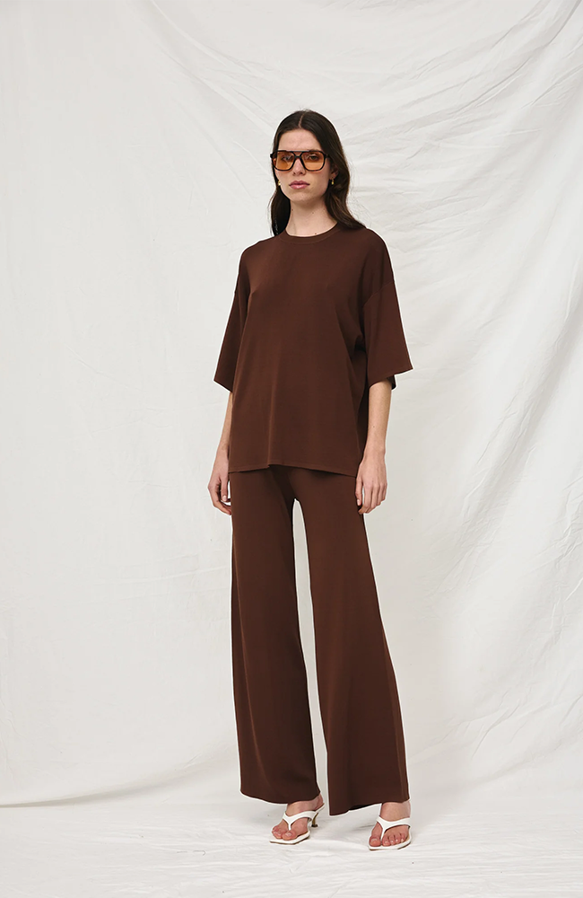 Camden Knit Tee - Chocolate
