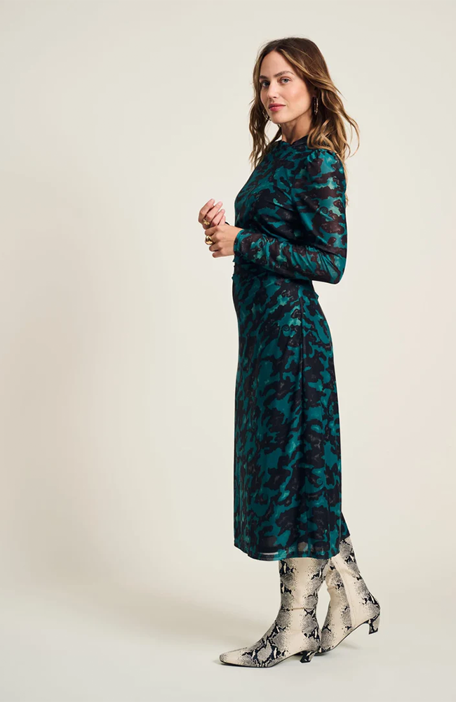 Camo Teal Green Mesh Dress