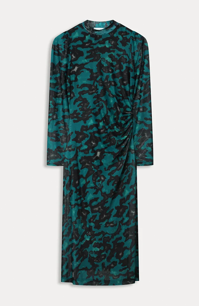 Camo Teal Green Mesh Dress