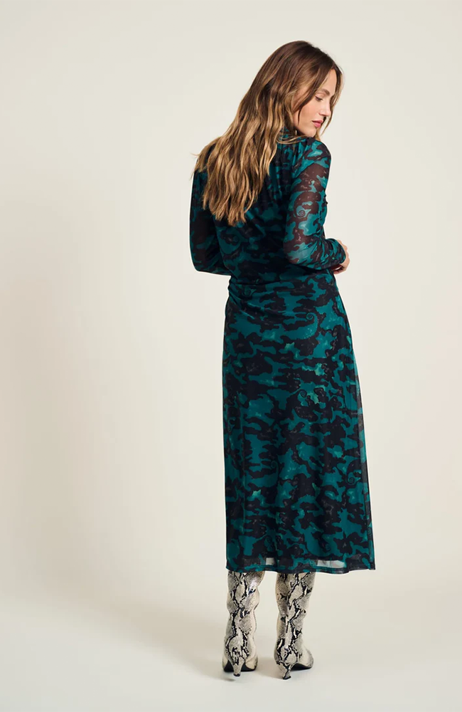 Camo Teal Green Mesh Dress