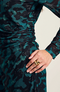 Camo Teal Green Mesh Dress