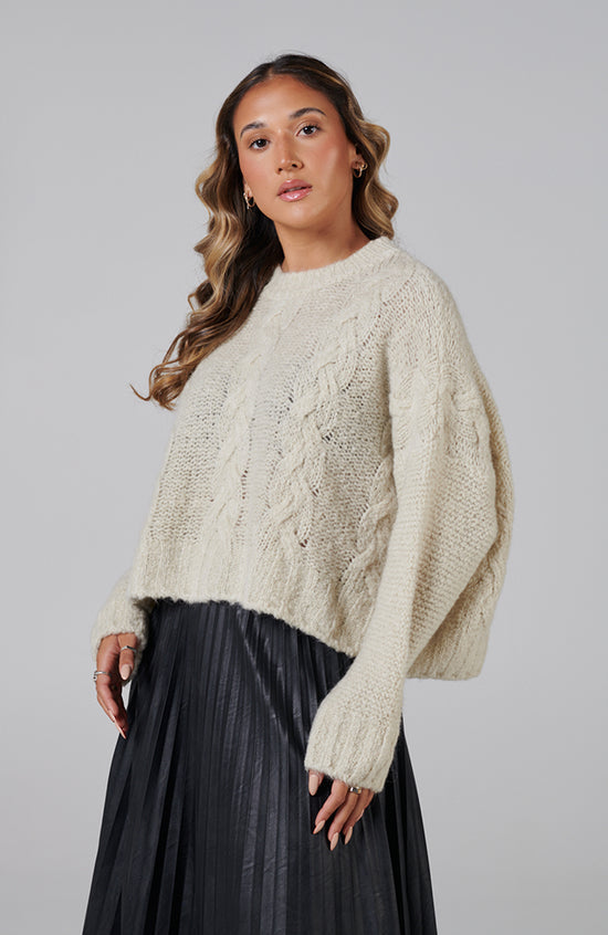 Carina Cable Knit - Cream