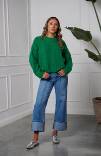Carina Cable Knit - Emerald