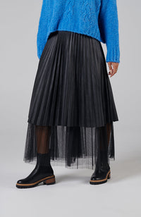 Cassidy Pleated Skirt -  Black