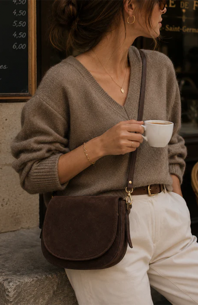 Gabrielle Handbag - Suede/Brown