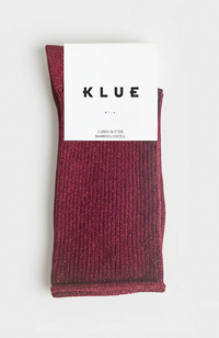 Glitter Lurex Socks - Cherry
