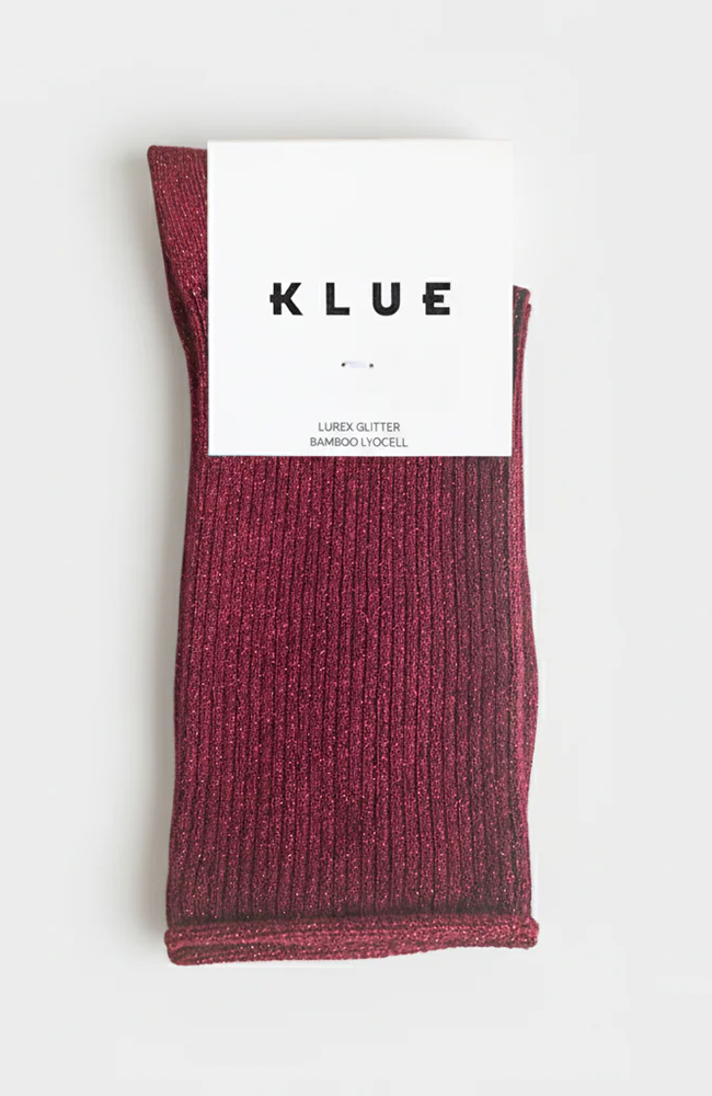 Glitter Lurex Socks - Cherry